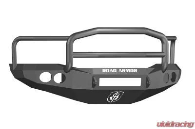 DODGE Front Non-Winch Bumper Round Light Ports 2500,3500,4500,5500 RAM 06-09 BLACK Lonestar Guard Road Armor Stealth Series - 44065B-NW