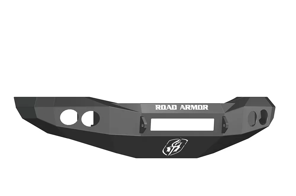 DODGE Front Non-Winch Bumper Round Light Ports 1500 RAM 06-08 BLACK Road Armor Stealth Series - 44070B-NW