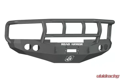 DODGE Front Winch Bumper Round Light Ports 1500,2500,3500 RAM 94-96 BLACK Titan II Guard Road Armor Stealth Series - 47002B