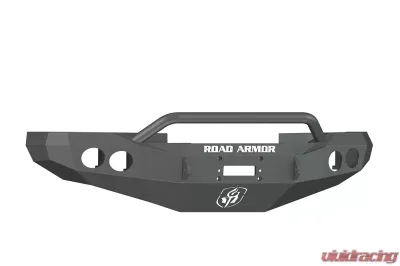 DODGE Front Winch Bumper Round Light Ports 1500,2500,3500 RAM 94-96 BLACK Pre-Runner Guard Road Armor Stealth Series - 47004B