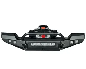 JEEP Front Winch Bumper Square Light Ports JK 07-16 BLACK Pre-Runner Guard Road Armor Stealth Series