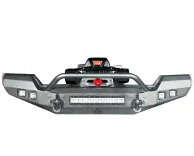 JEEP Front Winch Bumper Square Light Ports JK 07-16 RAW Pre-Runner Guard Road Armor Stealth Series