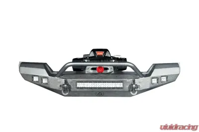 JEEP Front Winch Bumper Square Light Ports JK 07-16 RAW Pre-Runner Guard Road Armor Stealth Series - 512R4Z