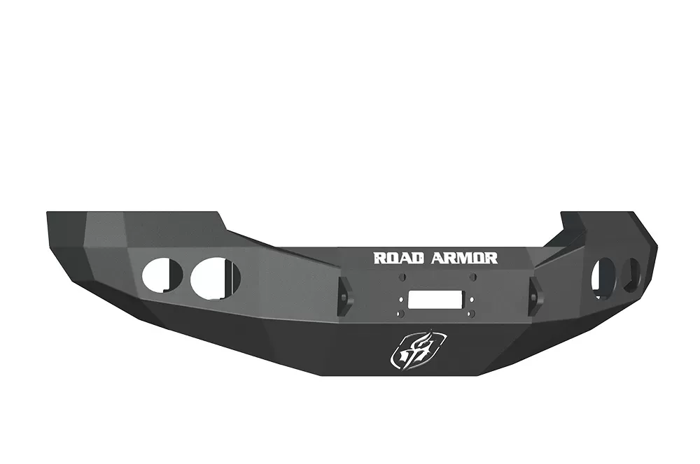 FORD Front Winch Bumper Round Light Ports F-250,F-350,F-450 SUPER DUTY 05-07 BLACK Road Armor Stealth Series - 60500B
