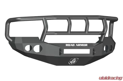 FORD Front Non-Winch Bumper Round Light Ports F-250,F-350,F-450 SUPER DUTY/EXCURSION 05-07 BLACK Titan II Guard Road Armor Stealth Series - 60502B-NW