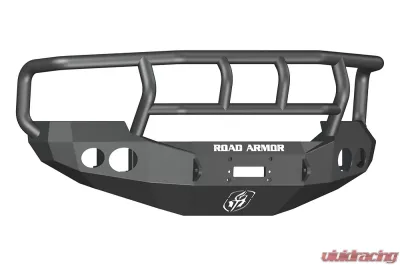 FORD Front Winch Bumper Round Light Ports F-250,F-350,F-450 SUPER DUTY 05-07 BLACK Titan II Guard Road Armor Stealth Series - 60502B