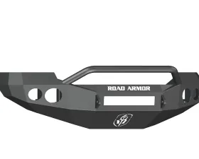 FORD Front Non-Winch Bumper Round Light Ports F-250,F-350,F-450 SUPER DUTY/EXCURSION 05-07 BLACK Pre-Runner Guard Road Armor Stealth Series