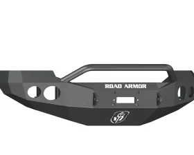 FORD Front Winch Bumper Round Light Ports F-250,F-350,F-450 SUPER DUTY 05-07 BLACK Pre-Runner Guard Road Armor Stealth Series