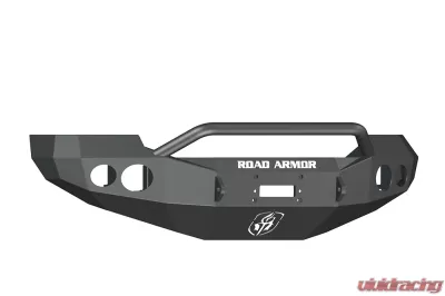 FORD Front Winch Bumper Round Light Ports F-250,F-350,F-450 SUPER DUTY 05-07 BLACK Pre-Runner Guard Road Armor Stealth Series - 60504B