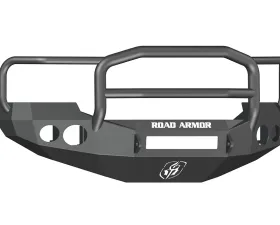 FORD Front Non-Winch Bumper Round Light Ports F-250,F-350,F-450 SUPER DUTY/EXCURSION 05-07 BLACK Lonestar Guard Road Armor Stealth Series