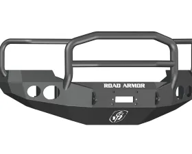 FORD Front Winch Bumper Round Light Ports F-250,F-350,F-450 SUPER DUTY 05-07 BLACK Lonestar Guard Road Armor Stealth Series