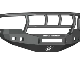 FORD Front Non-Winch Bumper Square Light Ports F-250,F-350,F-450 SUPER DUTY 05-07 BLACK Titan II Guard Road Armor Stealth Series