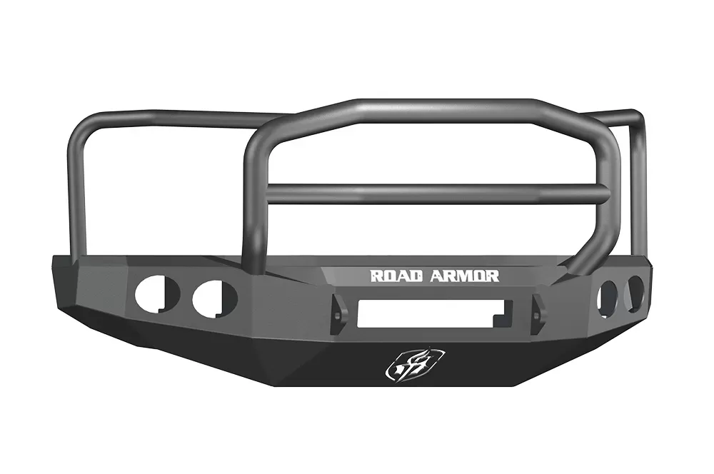 FORD Front Non-Winch Bumper Round Light Ports F-250,F-350,F-450 SUPER DUTY 08-10 BLACK Lonestar Guard Road Armor Stealth Series - 60805B-NW