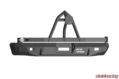 FORD Rear Winch Bumper EXCURSION 99-07 BLACK Tire Carrier Guard Road Armor Stealth Series - 61208B