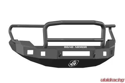 FORD Front Non-Winch Bumper Square Light Ports F-150 09-14 BLACK Lonestar Guard Road Armor Stealth Series - 613R5B-NW