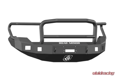 FORD Front Winch Bumper Square Light Ports F-150 09-14 BLACK Lonestar Guard Road Armor Stealth Series - 613R5B