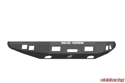 FORD Front Winch Bumper Square Light Ports F-150 RAPTOR 10-14 BLACK Road Armor Stealth Series - 614R0B