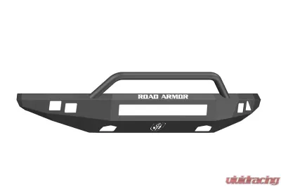 FORD Front Winch Bumper Square Light Ports F-150 RAPTOR 10-14 BLACK Pre-Runner Guard Road Armor Stealth Series - 614R4B-NW