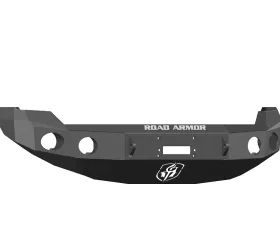 FORD Front Winch Bumper Round Light Ports F-150 09-14 BLACK Road Armor Stealth Series