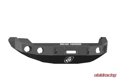 FORD Front Winch Bumper Round Light Ports F-150 09-14 BLACK Road Armor Stealth Series - 66130B