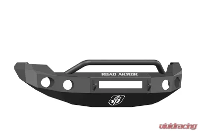 FORD Front Non-Winch Bumper Round Light Ports F-150 09-14 BLACK Pre-Runner Guard Road Armor Stealth Series - 66134B-NW