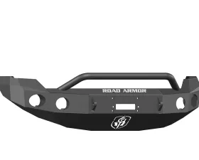 FORD Front Winch Bumper Round Light Ports F-150 09-14 BLACK Pre-Runner Guard Road Armor Stealth Series