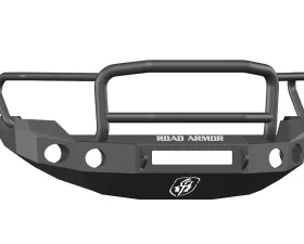 FORD Front Non-Winch Bumper Round Light Ports F-150 09-14 BLACK Lonestar Guard Road Armor Stealth Series