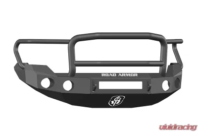 FORD Front Non-Winch Bumper Round Light Ports F-150 09-14 BLACK Lonestar Guard Road Armor Stealth Series - 66135B-NW