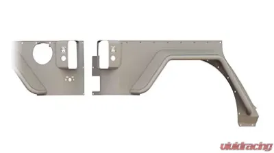 JEEP Body Armor Rear Skin w/Angled Flare (4 Door) JK 07-16 RAW Road Armor Defender Series - JK200