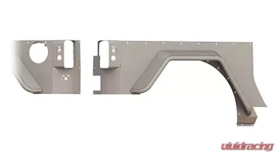 JEEP Body Armor JK 2Dr 07-16 RAW Angle Flare Guard Road Armor Defender Series - JK202