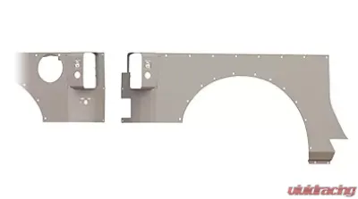 JEEP Body Armor Rear Skin No Flare (2-Door) (Full Replacement) JK 07-16 RAW Road Armor Defender Series - JK203