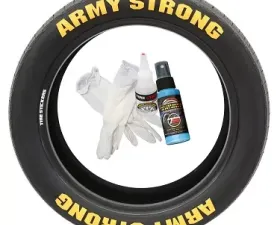 Tire Stickers Permanent Raised Rubber Lettering 'Army Strong' Logo - 4 of each -    19