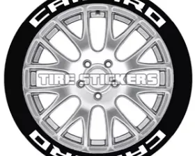 Tire Stickers Permanent Raised Rubber Lettering 'Camaro' Logo - 8 of each -    14