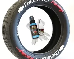 Tire Stickers Permanent Raised Rubber Lettering 'Chevrolet Racing' Logo - 8 of each -    14