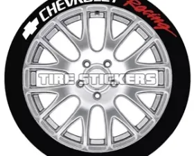 Tire Stickers Permanent Raised Rubber Lettering 'Chevrolet Racing' Logo - 4 of each -    14