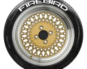 Tire Stickers Permanent Raised Rubber Lettering 'Firebird' Logo - 4 of each -    14
