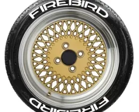Tire Stickers Permanent Raised Rubber Lettering 'Firebird' Logo - 8 of each -    14