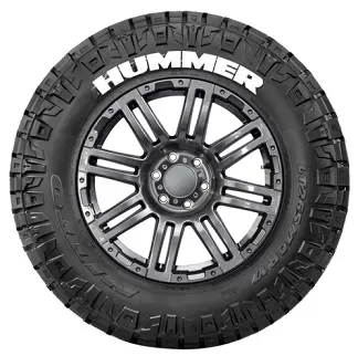 Tire Stickers Permanent Raised Rubber Lettering 'HUMMER' Logo - 4 of each -   17"-18" - 1.25" -WHITE - HUMMER-1718-125-4-W