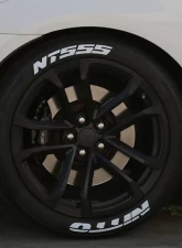 Tire Stickers Permanent Raised Rubber Lettering 'Nitto NT555' - 4 Of Each - 19"-21" - .75" - Red                                     - NIT555-1921-75-4-R - Image 2