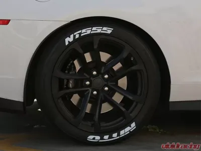 Tire Stickers Permanent Raised Rubber Lettering 'Nitto NT555' - 4 Of Each - 19"-21" - .75" - Red - NIT555-1921-75-4-R