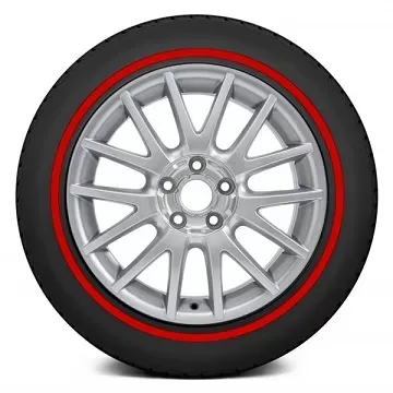Tire Stickers Permanent Raised Rubber Lettering 'Redline' - 4 of each - 20" - 3/8" - RED - RDLN-20-38-4-R