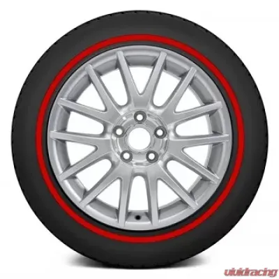 Tire Stickers Permanent Raised Rubber Lettering 'Redline' - 4 of each - 20" - 3/8" - RED - RDLN-20-38-4-R