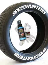 Tire Stickers Permanent Raised Rubber Lettering 'Speed Hunters'  4 of each - 14"-16" - 1.5" - YELLOW                                     - SPDHNTRS-1416-15-4-Y - Image 2