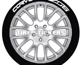 Tire Stickers Permanent Raised Rubber Lettering 'Corvette Z06' Logo - 4 of each -    14
