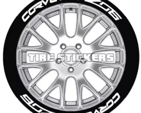 Tire Stickers Permanent Raised Rubber Lettering 'Corvette Z06' Logo - 8 of each -    14