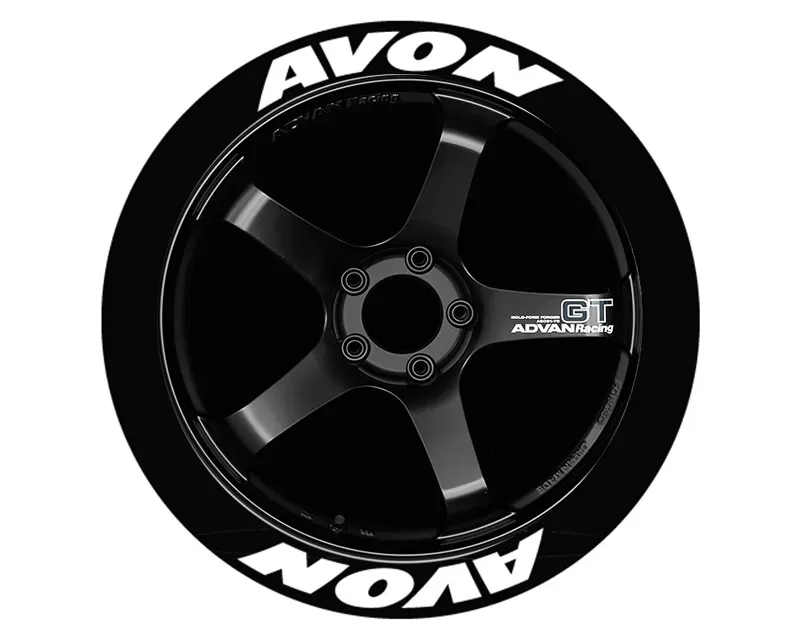 Tire Stickers Permanent Raised Rubber Lettering 'Avon - TS-AVON-RR