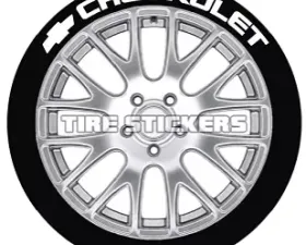 Tire Stickers Permanent Raised Rubber Lettering 'Chevrolet' Logo - 4 of each -    14