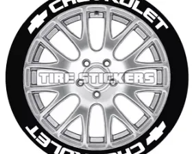 Tire Stickers Permanent Raised Rubber Lettering 'Chevrolet' Logo - 8 of each -    14