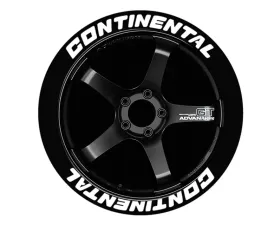 Tire Stickers Permanent Raised Rubber Lettering 'Continental