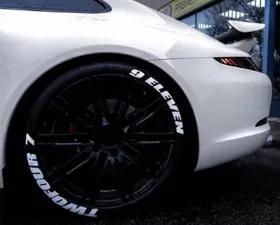 Tire Stickers Raised Rubber 12 Character Custom Lettering Wide Font
